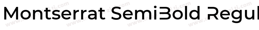 Montserrat SemiBold Regular字体转换